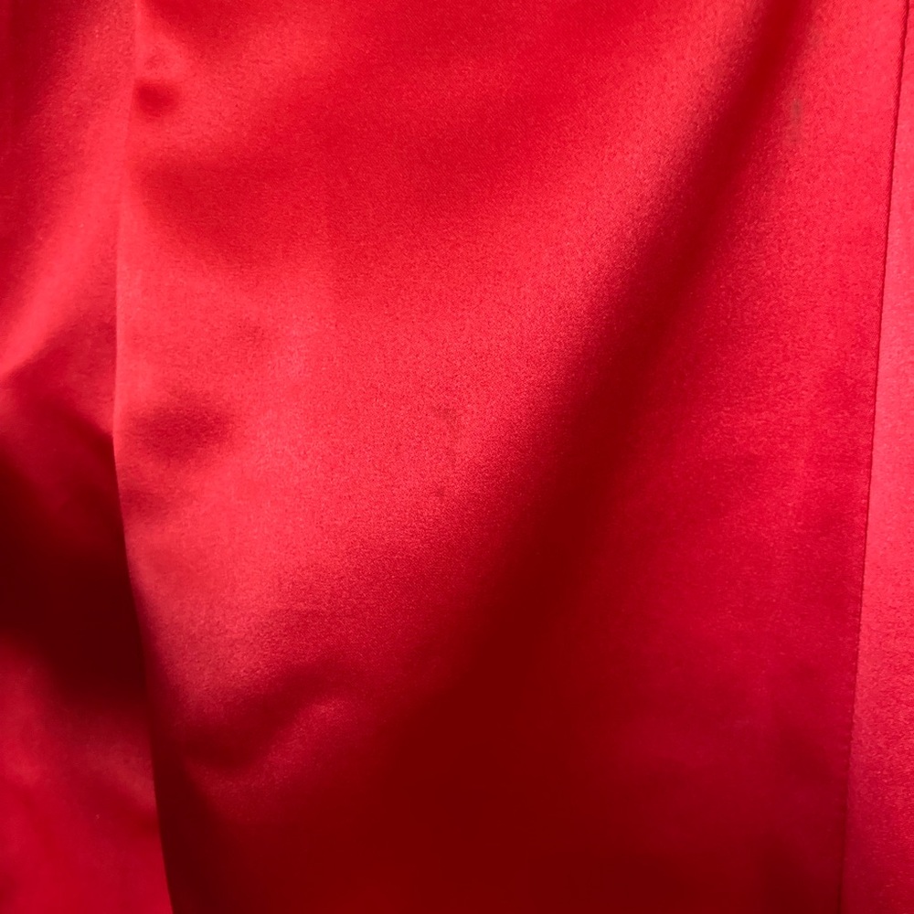 Vibrant Red Strapless Gown - Picture 6 of 6